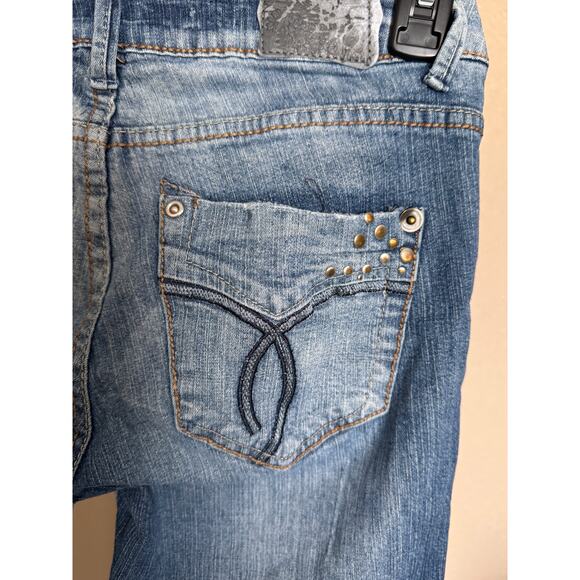 Y2K -Paris Blues Mid-Rise Distressed Skinny Jeans DISTRESSED - PRELOVED - SIZE 7 - Picture 7 of 11